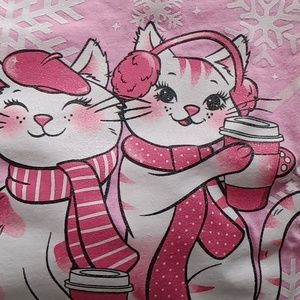 Meow hello, it's the brand new long sleeve girl shirt for you .